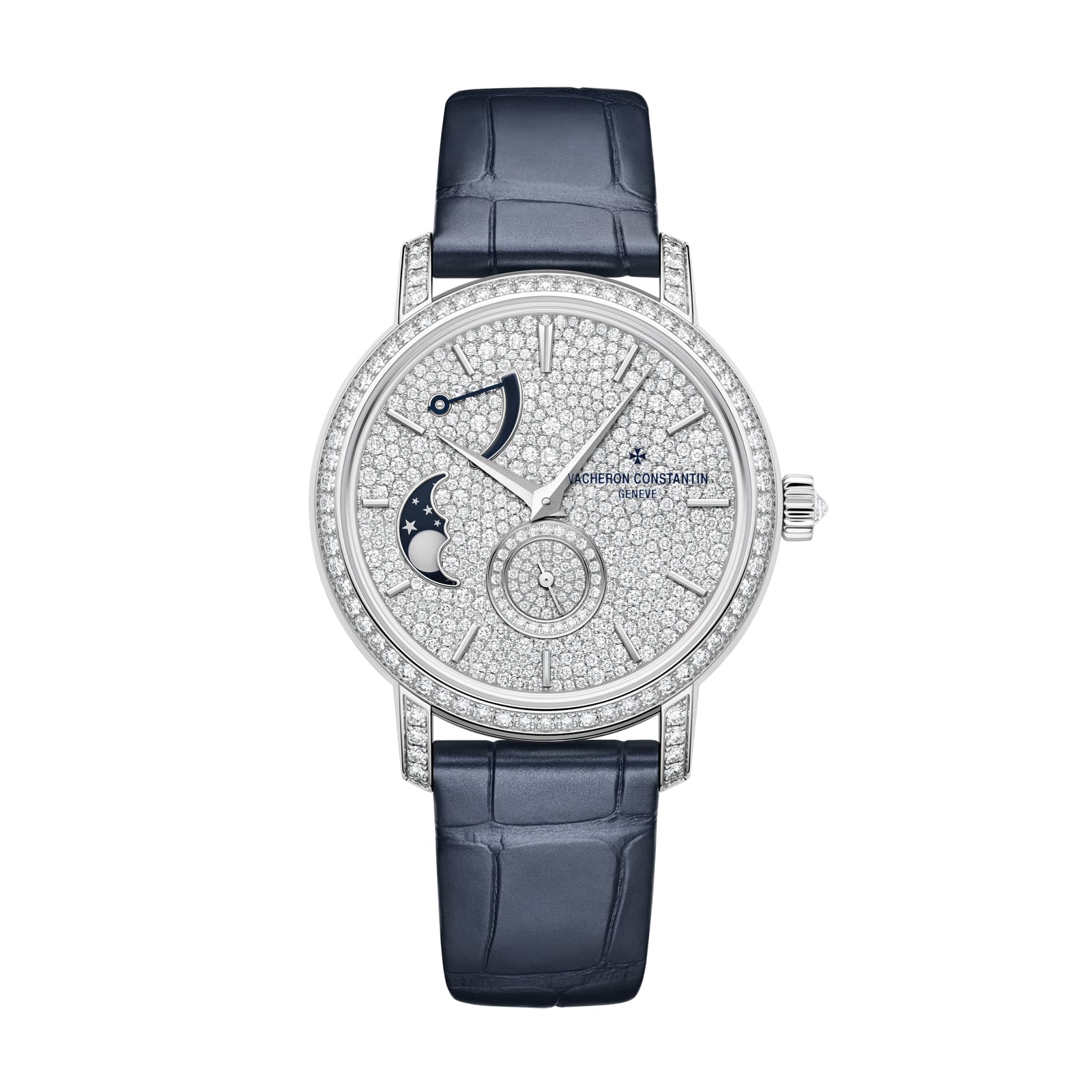Replica Watches Fake Vacheron Constantin Traditionnelle moon phase 37.5 MM WHITE GOLD(1:1 replica)