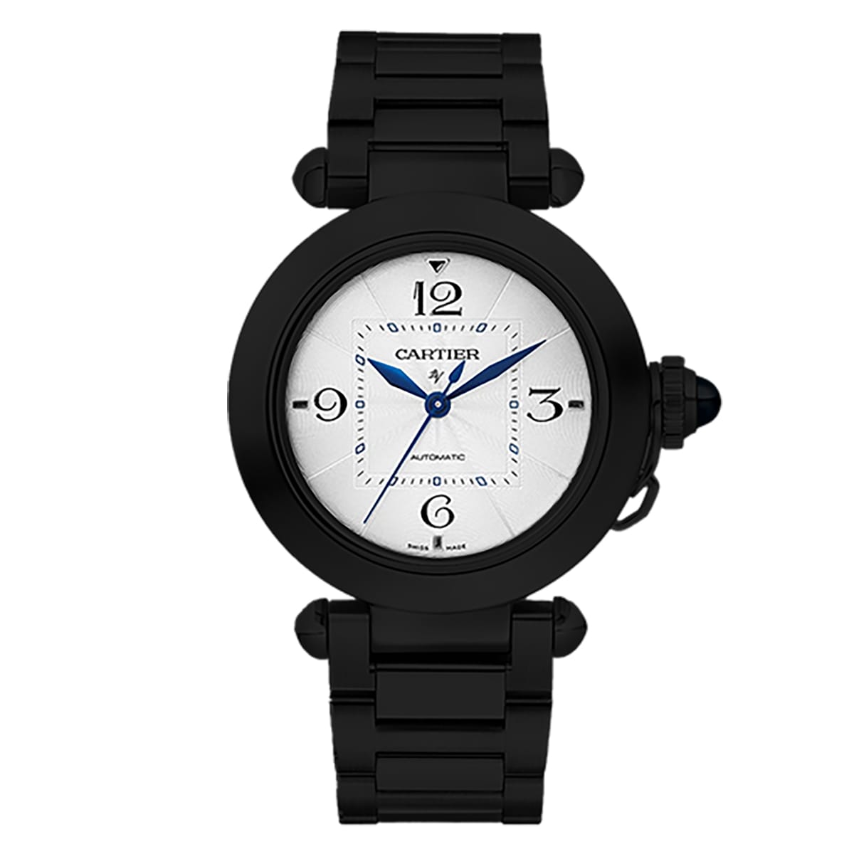 Fake Cartier Replica Watch Pasha Limited Edition Black DLC-PVD(1:1 replica)