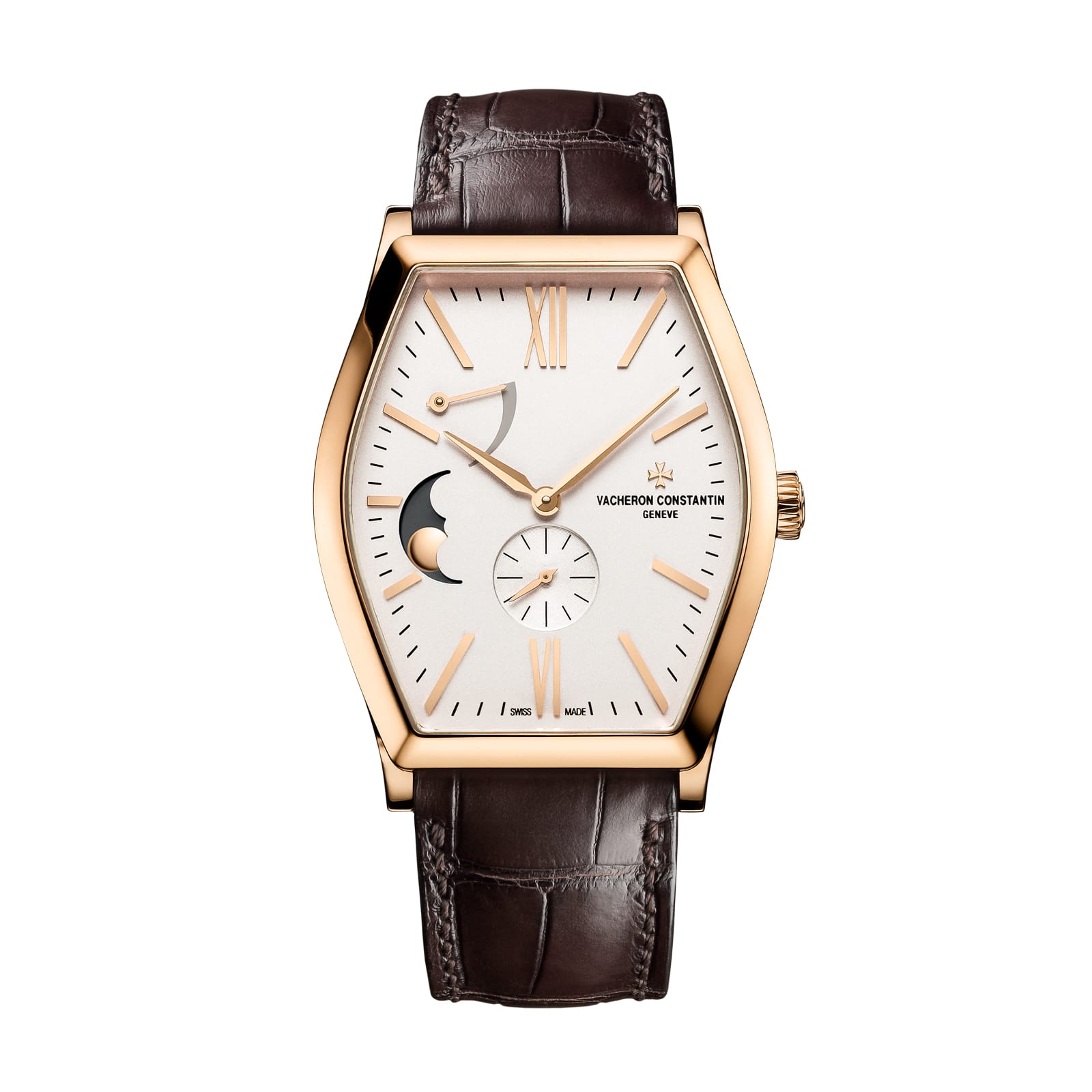 Replica Watches Fake Vacheron Constantin Malte moon phase 42 X 36.7 MM PINK GOLD(1:1 replica)