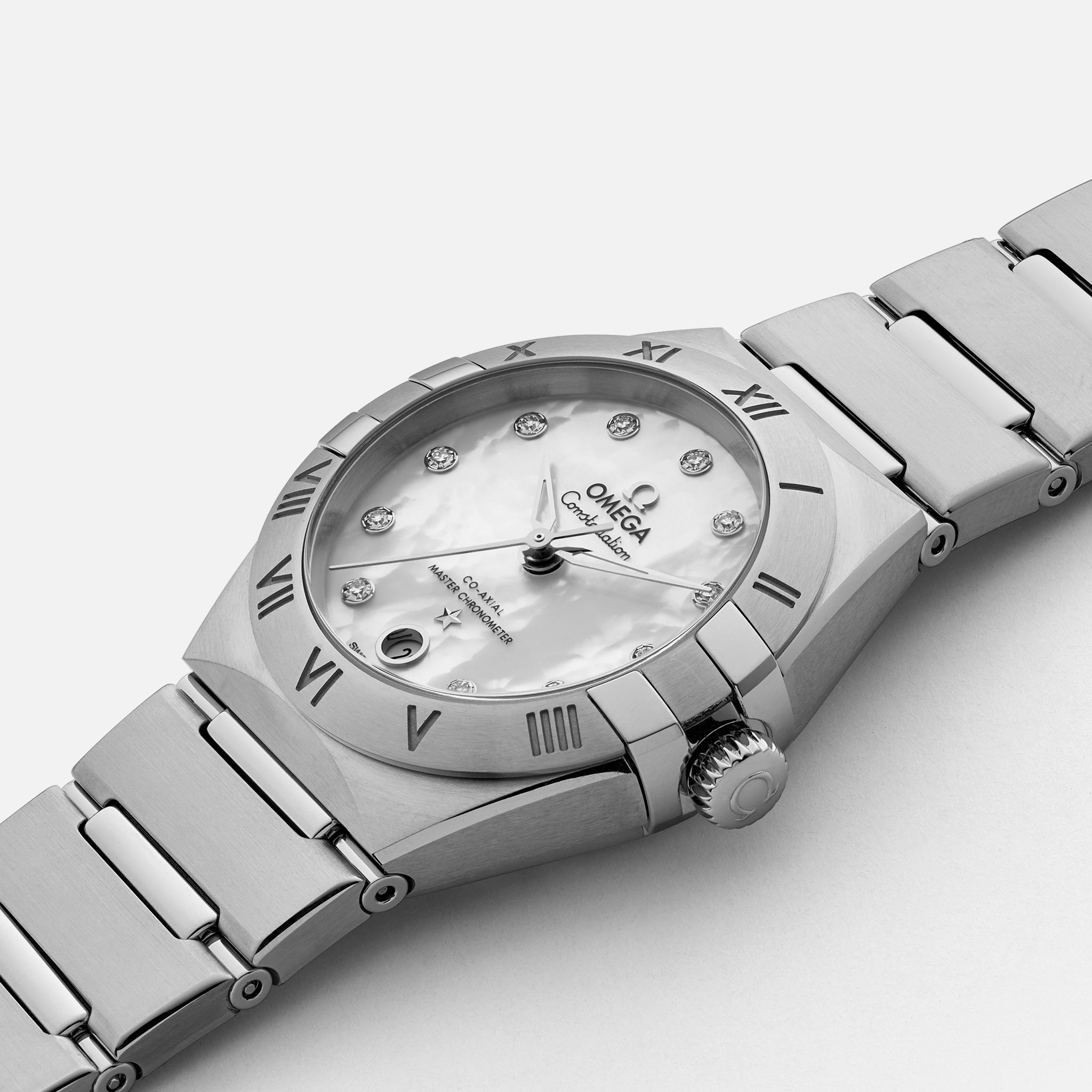 Constellation Co-Axial Master Chronometer 29mm Stainless Steel With Diamonds(1:1 replica)