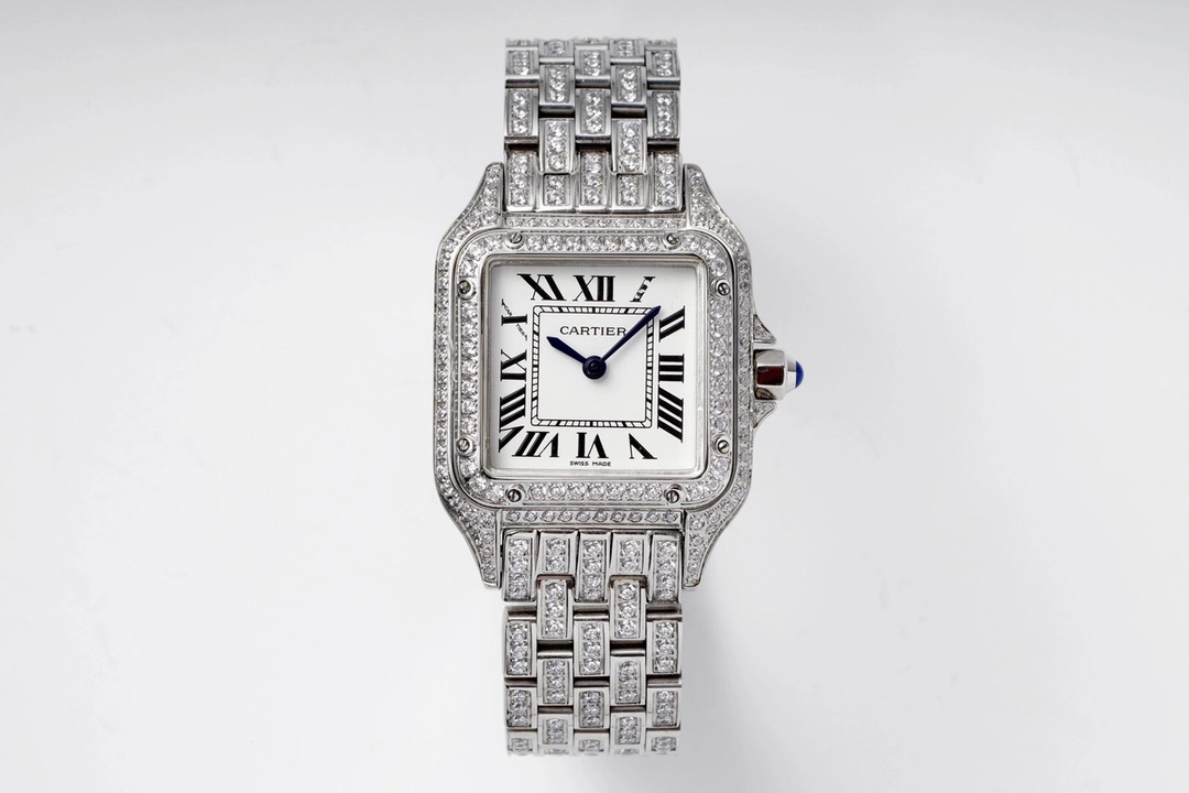Cartier Cheetah Full of Diamonds Ladies 37MM-White Gold(1:1 replica)