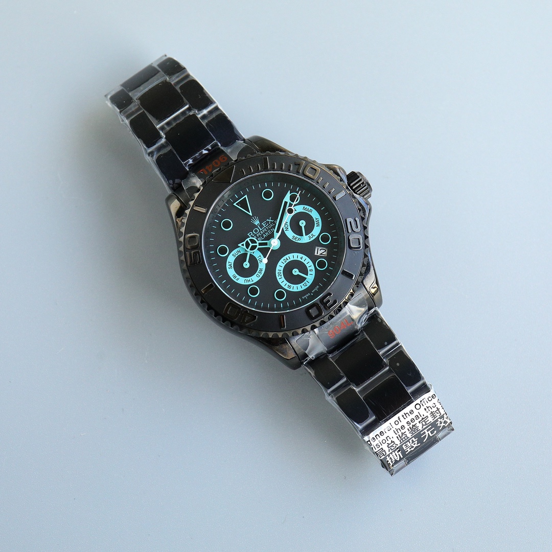 Rolex All Black Yacht Series - Versatile Limited Edition - Maximum Configuration - 40MM - Cyan(1:1 replica)