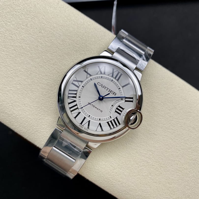 Fake Cartier Watch Ballon Bleu de Cartier Steel 36mm Silver Dial WSBB0048 mechanical movement 3KF(1:1 replica)
