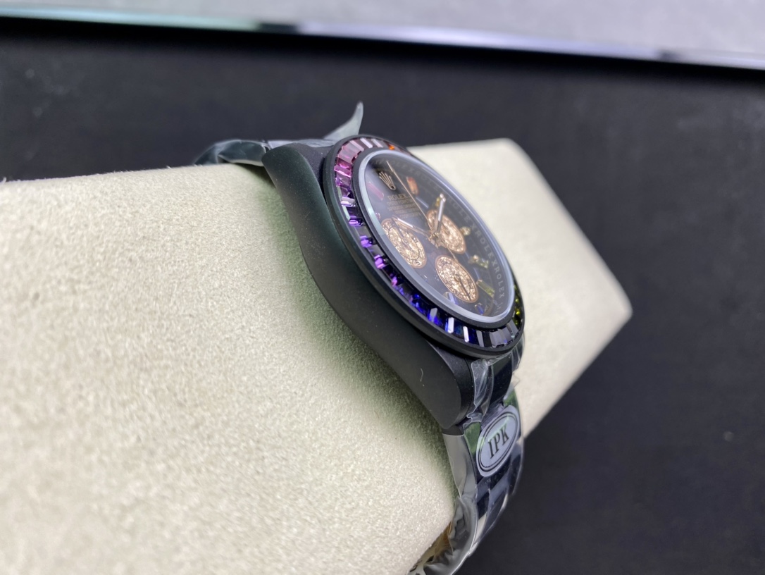 Rolex Daytona - Iridescent Diamond Modified Black Gold Dial(1:1 replica)
