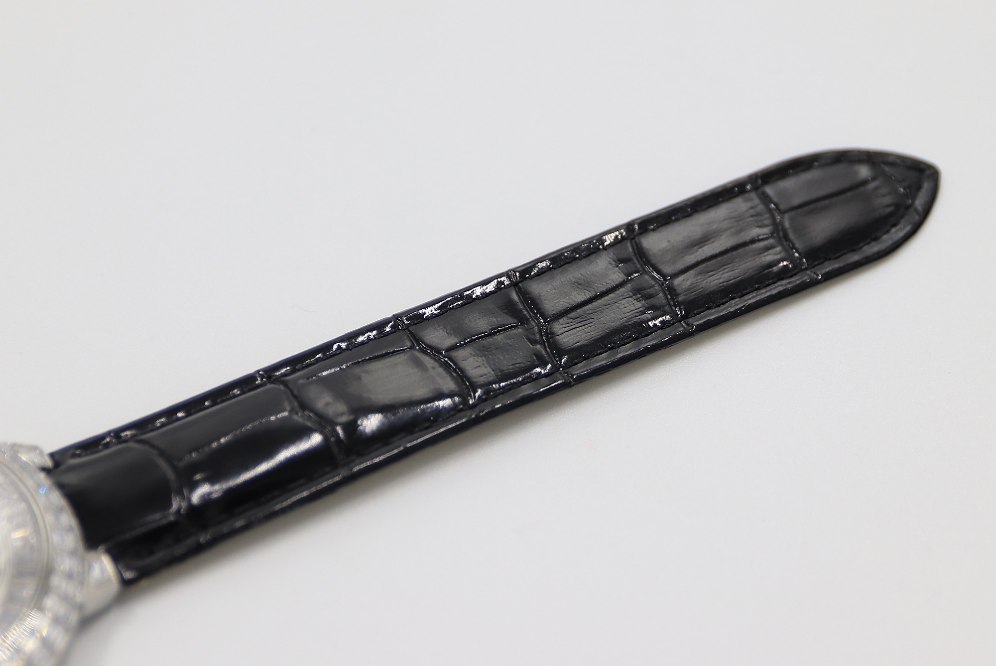 Cartier Blue Balloon Square Diamonds Full Sky Watch-White-Leather-42mm(1:1 replica)