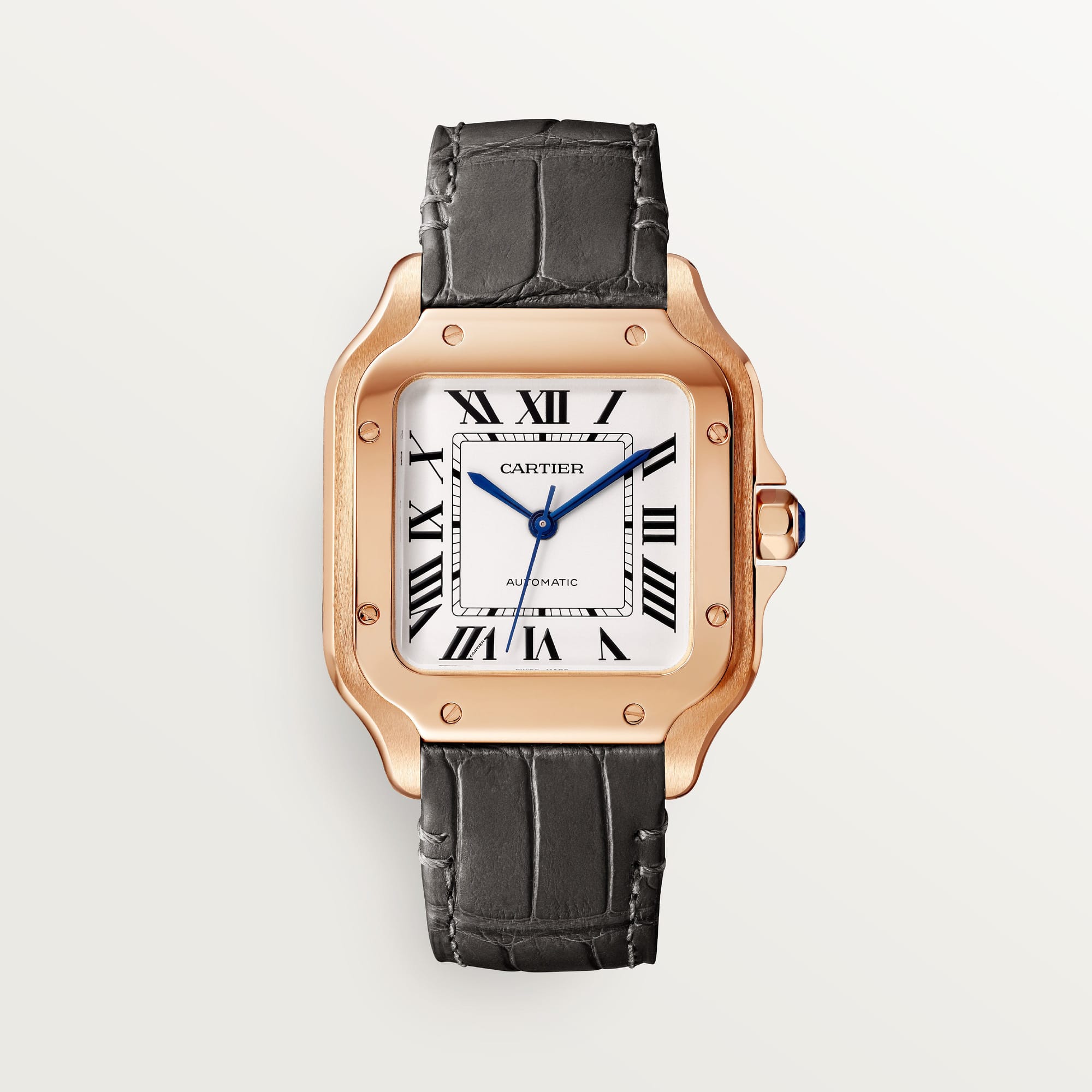fake cartier watch Santos medium model mechanical movement with automatic winding caliber 1847 MC(1:1 replica)