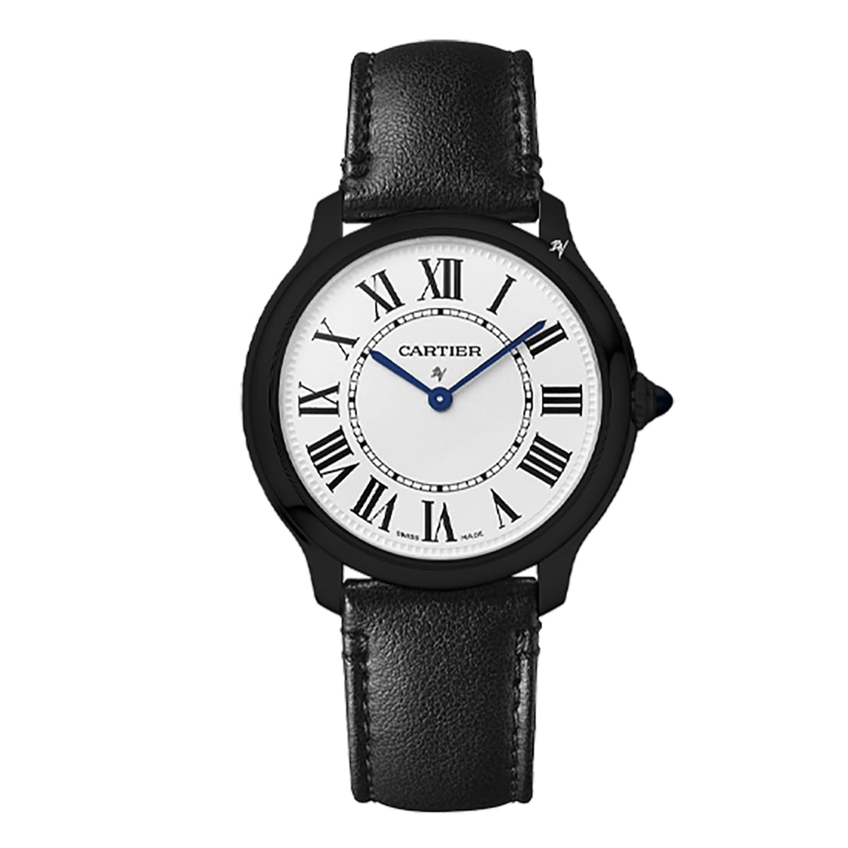Fake Cartier Replica Watch RONDE MUST Limited Edition Black DLC-PVD(1:1 replica)