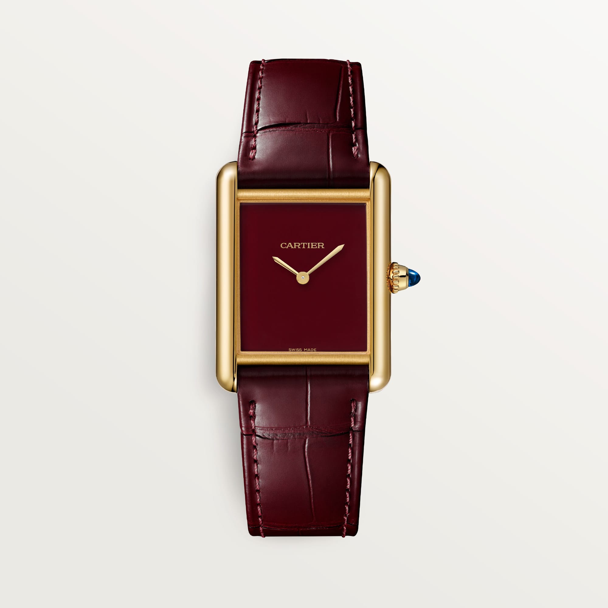 Tank Louis fake cartier watch large model Manufacture mechanical movement with manual winding(1:1 replica)