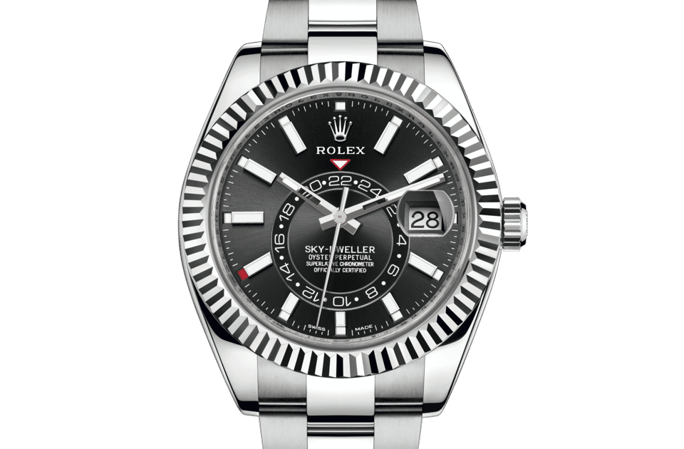 Rolex Sky-Dweller, 42mm, Oystersteel and 18k White Gold, Black, Oyster, Ref# 336934-0007(1:1 replica)