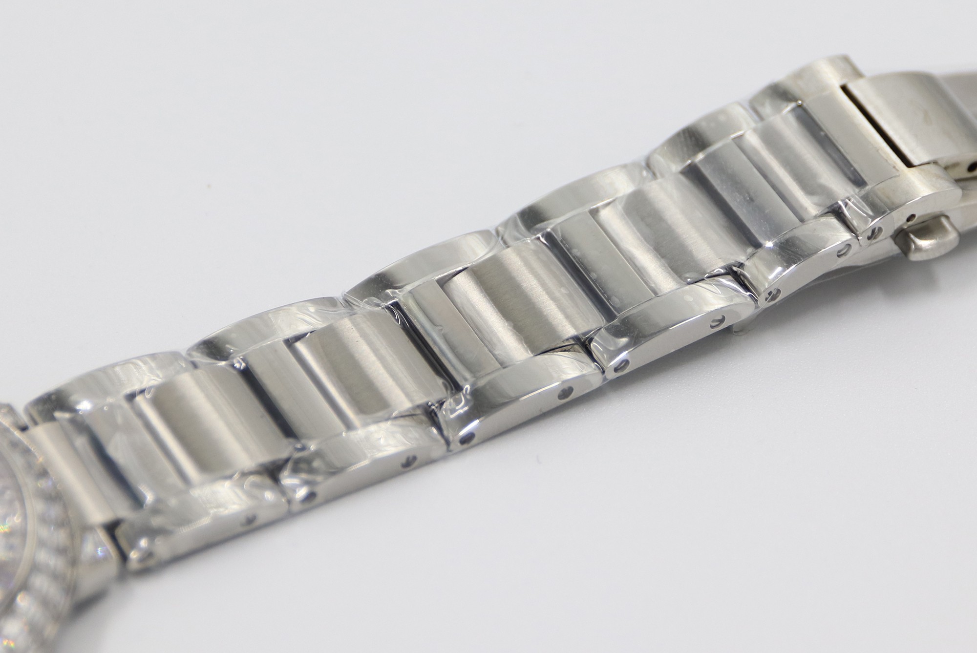 Cartier Blue Balloon Square Diamonds Full Sky Watch-White-Steel Strap-42mm(1:1 replica)