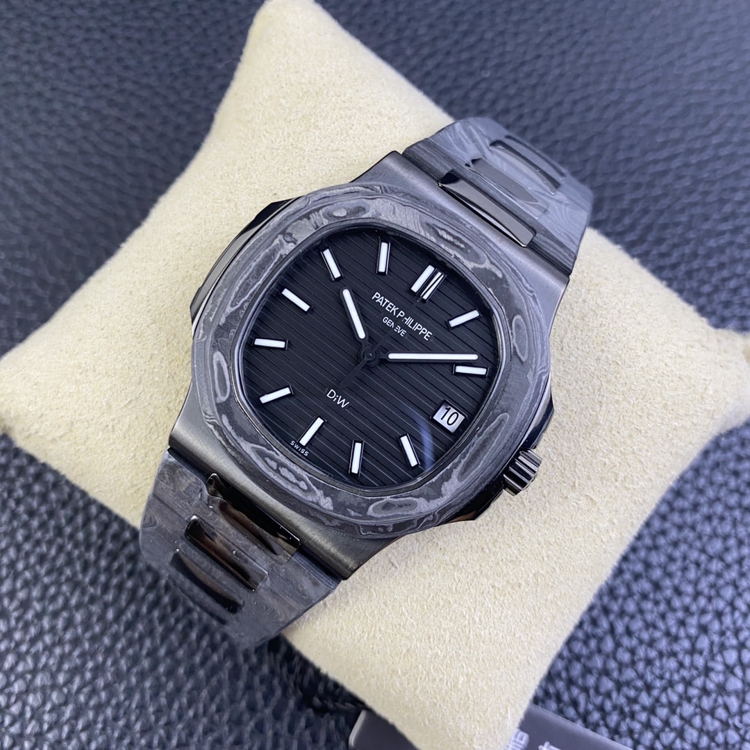 Best Fake Patek Philippe Replica Watch Nautilus All Carbon Black The Black Grail Project(1:1 replica)