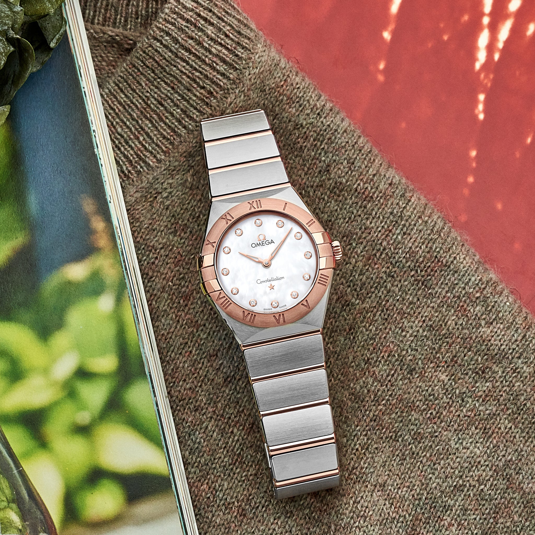 Constellation Quartz 28mm Sedna Gold Two-Tone With Mother-Of-Pearl Dial And Diamonds(1:1 replica)