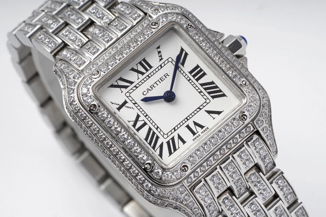 Cartier Cheetah Full of Diamonds Ladies 37MM-White Gold(1:1 replica)