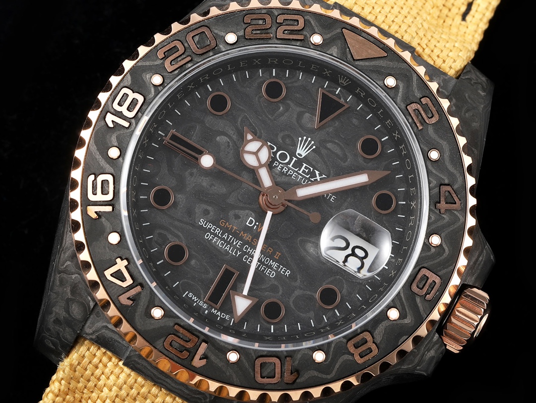 Diw New Rolex Ultra Limited Edition GMT-MASTER II-Carbon Fiber-Yellow(1:1 replica)