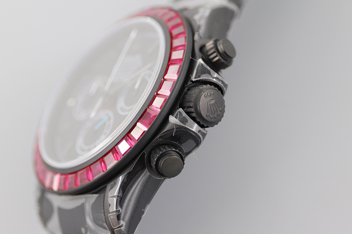 Rolex Daytona Ice Blue Di-Ruby Diamond Conversion-Black(1:1 replica)