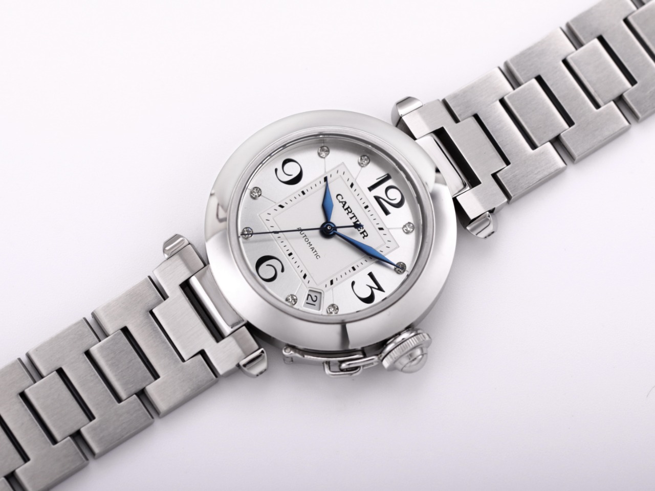 Cartier Pasha Diamonds W31074M7 Ladies Automatic - White(1:1 replica)