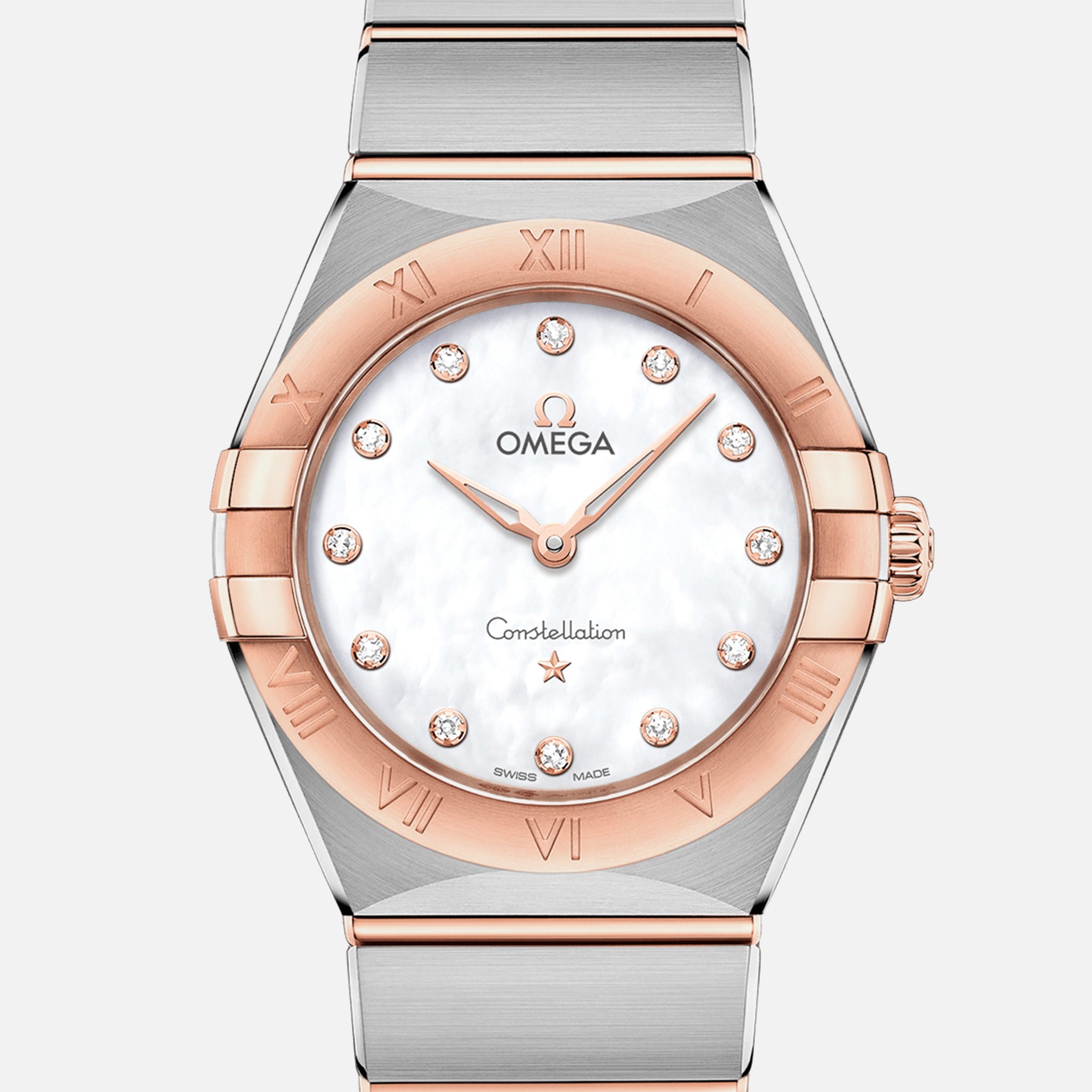 Constellation Quartz 28mm Sedna Gold Two-Tone With Mother-Of-Pearl Dial And Diamonds(1:1 replica)