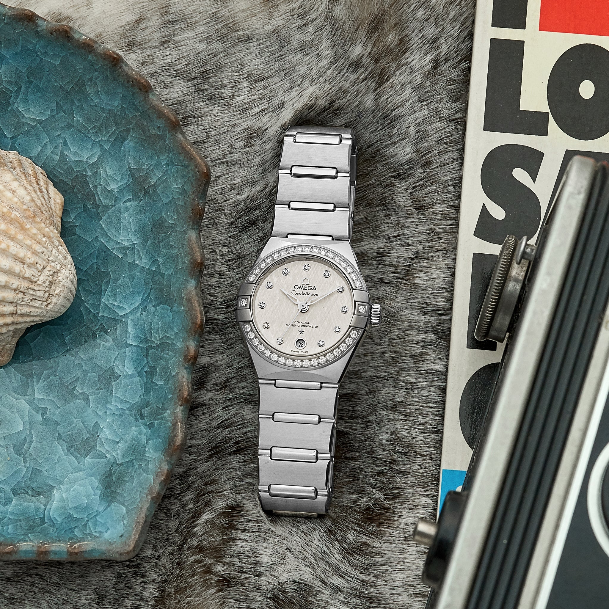 Constellation Co-Axial Master Chronometer 29mm Stainless Steel With Diamond-Set Bezel(1:1 replica)