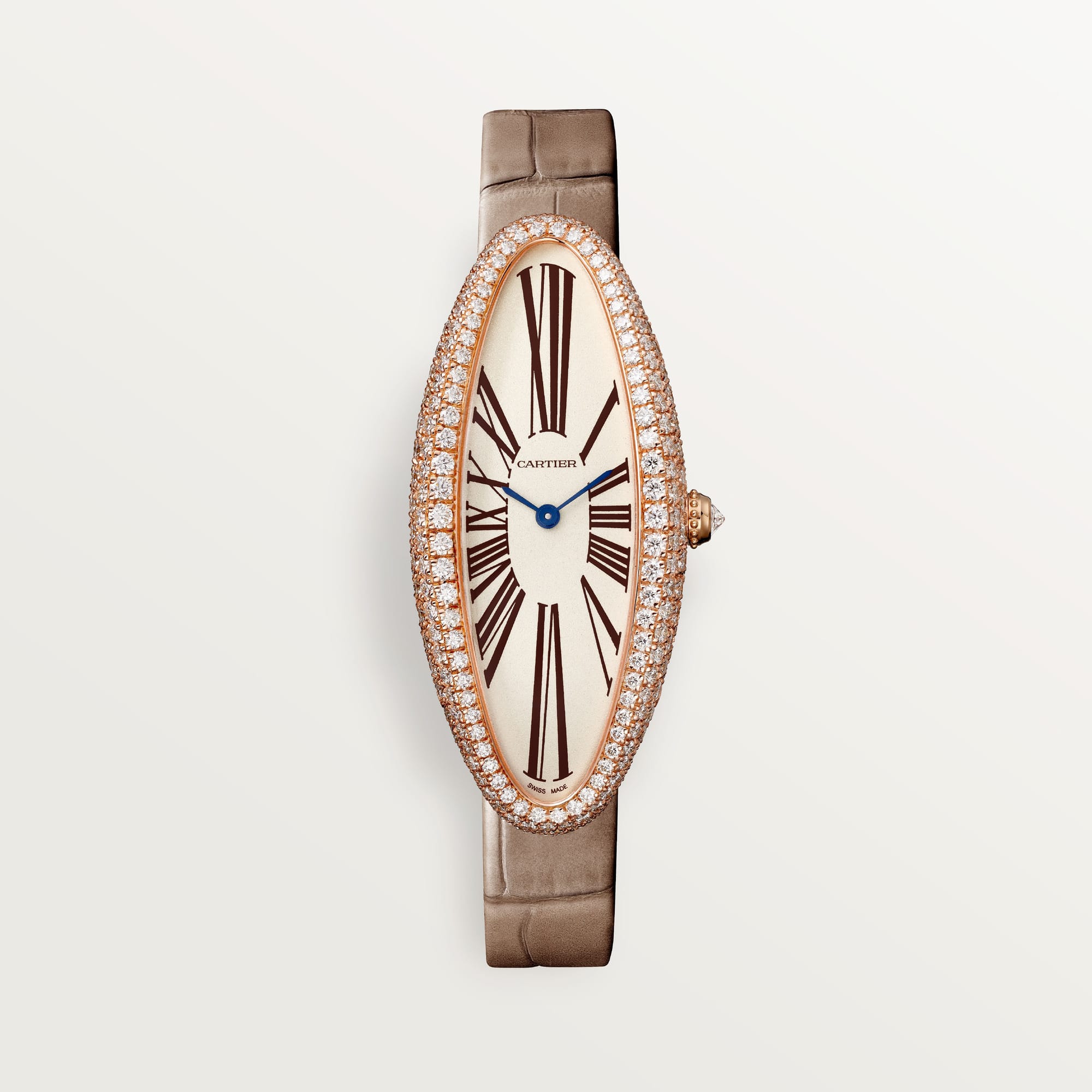fake cartier watch Baignoire Allongee medium model Manufacture mechanical movement with manual winding(1:1 replica)