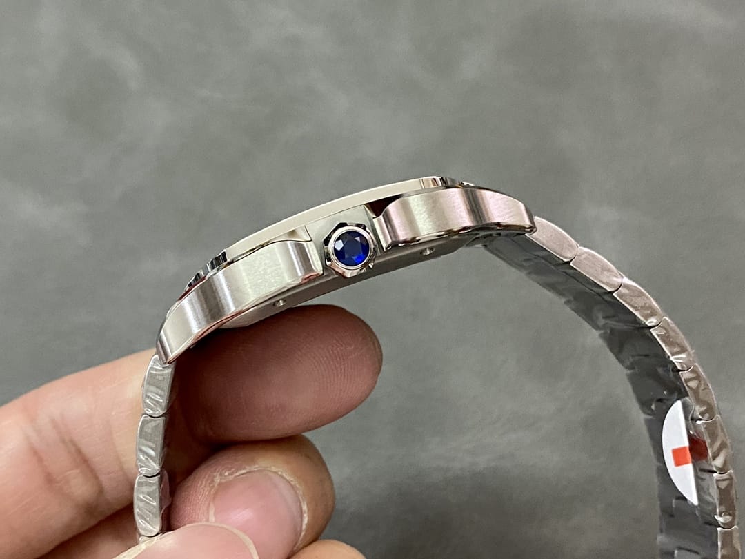 Fake cartier watch Santos large model mechanical movement Silver Dial Stainless Steel WSSA0018 BVF(1:1 replica)