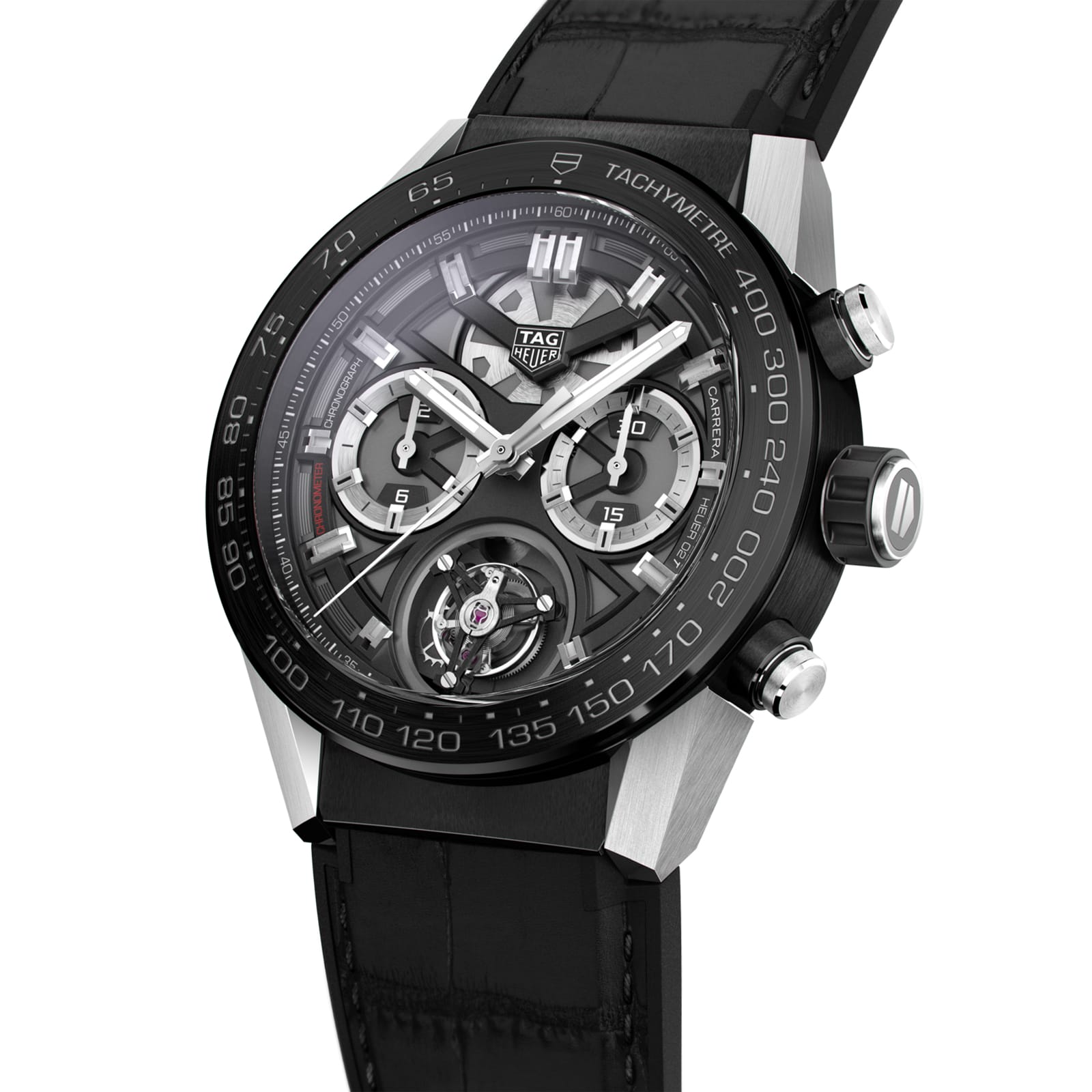 TAG Heuer Replica Watch Carrera Chronograph Tourbillon Automatic 45 mm Titanium & Ceramic(1:1 replica)