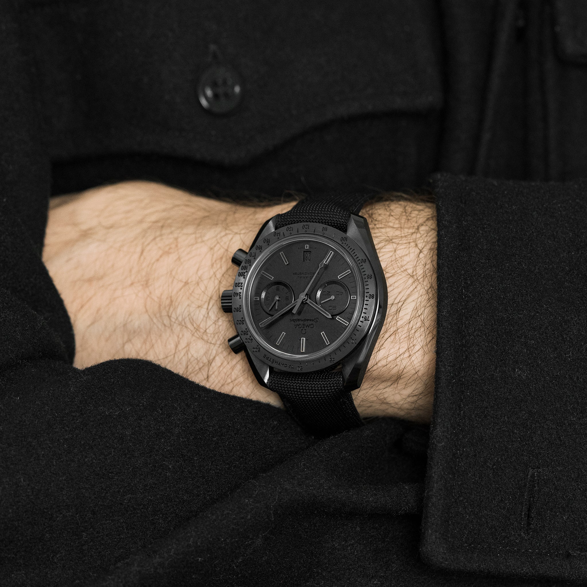 Speedmaster Moonwatch Co-Axial Chronograph 44.25mm 'Dark Side Of The Moon' Black Black(1:1 replica)