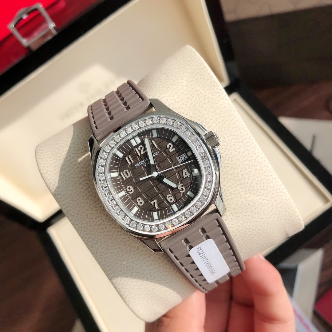 Fake Patek Philippe Replica Watch Aquanaut Ladies Stainless Steel Brown Dial 5067A-023 TWF(1:1 replica)