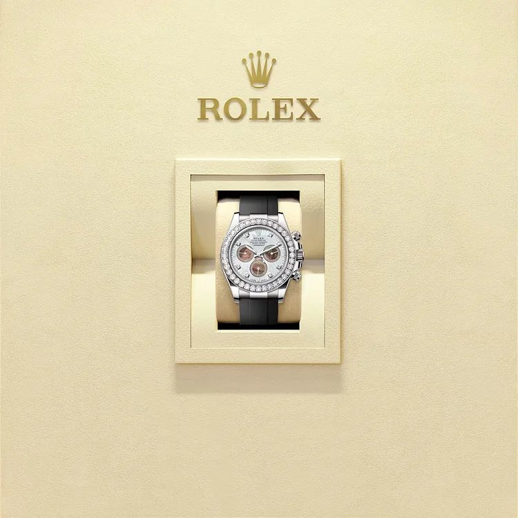 Rolex Cosmograph Daytona Oyster, 40 mm, white gold and diamondsReference 126589RBR(1:1 replica)