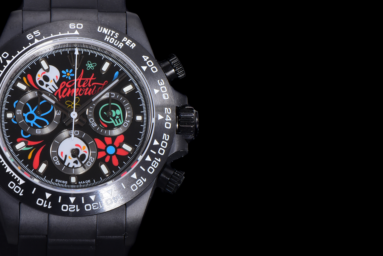 Rolex Daytona-AET x ROLEX x Picasso Crossover-Charles the Great-Black(1:1 replica)