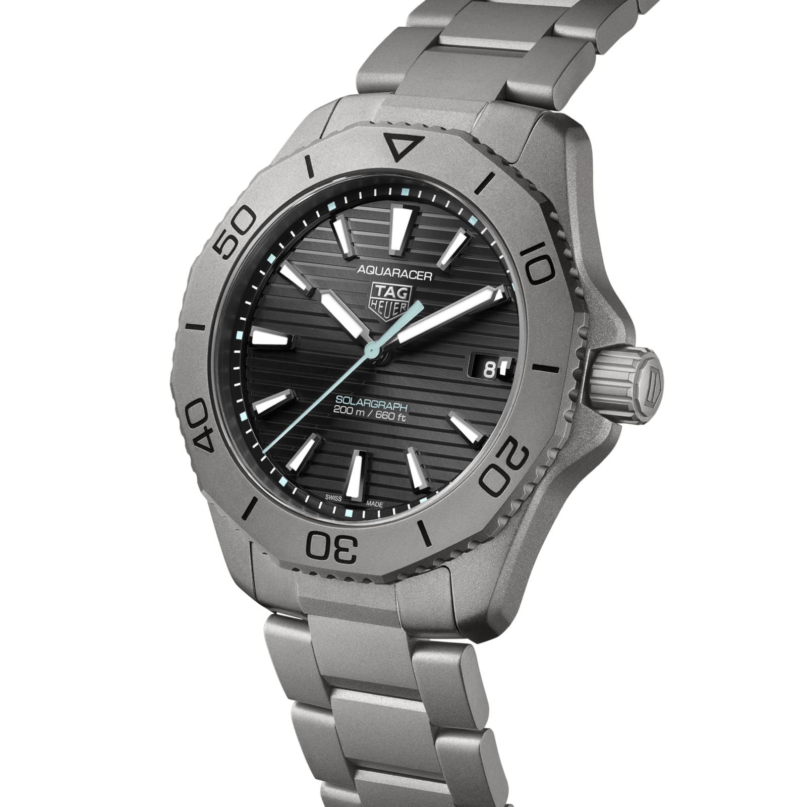 TAG Heuer Replica Watch Aquaracer Professional 200 Solargraph Solar Quartz 40 mm Titanium(1:1 replica)