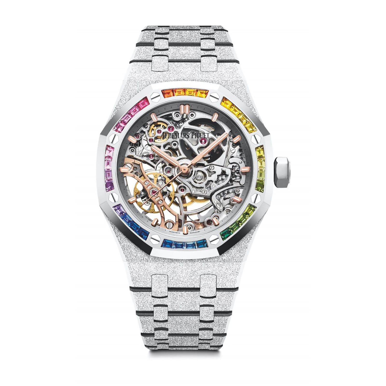 Audemars Piguet Replica Watch Royal Oak Frosted Gold Double Balance Wheel Openworked(1:1 replica)