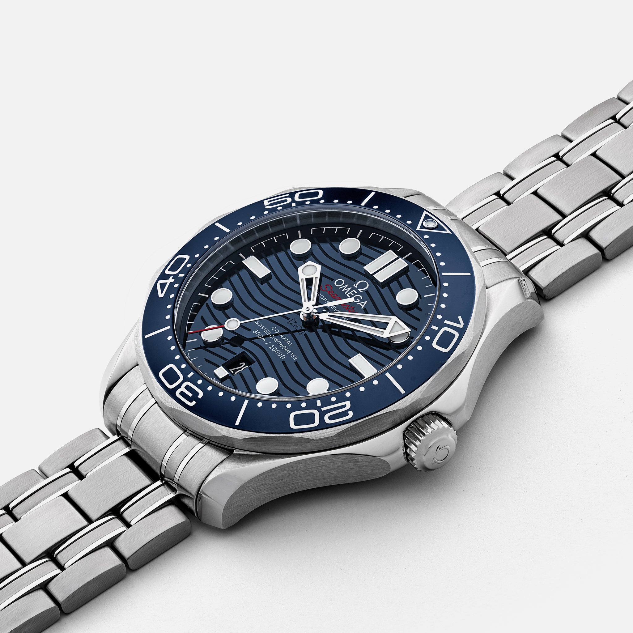Seamaster Diver 300M Co-Axial Master Chronometer 42mm Blue Dial On Bracelet(1:1 replica)