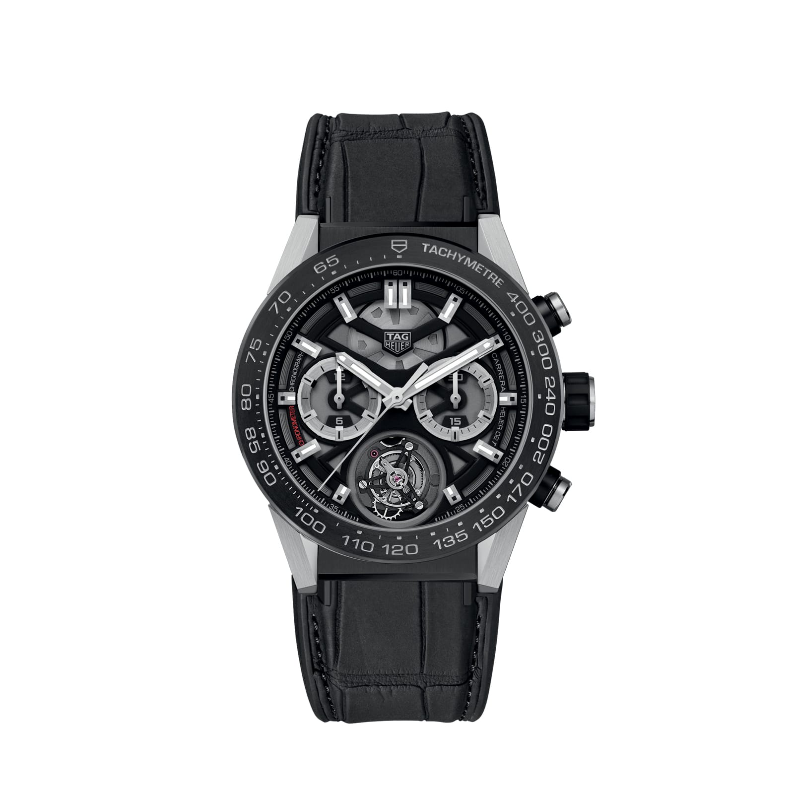TAG Heuer Replica Watch Carrera Chronograph Tourbillon Automatic 45 mm Titanium & Ceramic(1:1 replica)