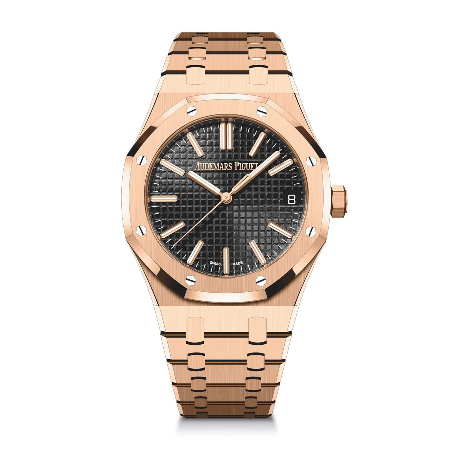 Audemars Piguet Replica AP Watch Royal Oak Selfwinding “50th Anniversary” 41mm Rose Gold Black Dial 15510OR.OO.1320OR.02-APS(1:1 replica)