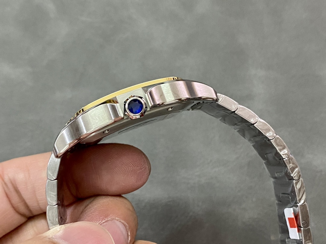 Fake cartier watch Santos large model mechanical movement Steel/Yellow Gold W2SA0009 BVF(1:1 replica)