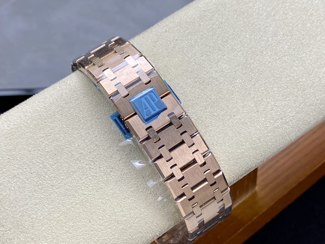 Audemars Piguet Replica AP Watch Royal Oak Selfwinding “50th Anniversary” 41mm Rose Gold Blue Dial 15510OR.OO.1320OR.01-APS(1:1 replica)