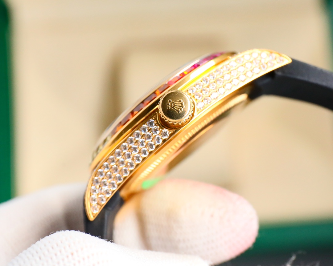 Rolex Rainbow Diamonds Logbook Full Diamonds Tudor Edition Luxury 18k Nanotechnology - 41MM(1:1 replica)