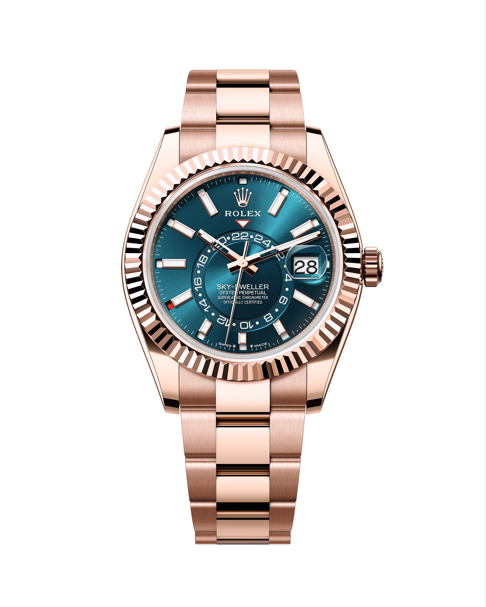 Sky-Dweller 18k Everose Gold Men's Watch 336935-0001(1:1 replica)