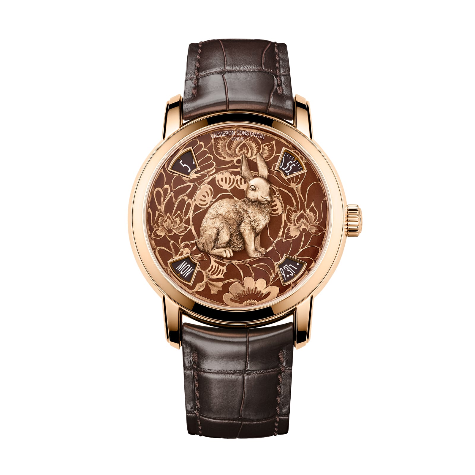 Replica Watches Fake Vacheron Constantin Metiers d'Art The legend of the Chinese zodiac – year of the rabbit Limited edition 40 MM PINK GOLD(1:1 replica)