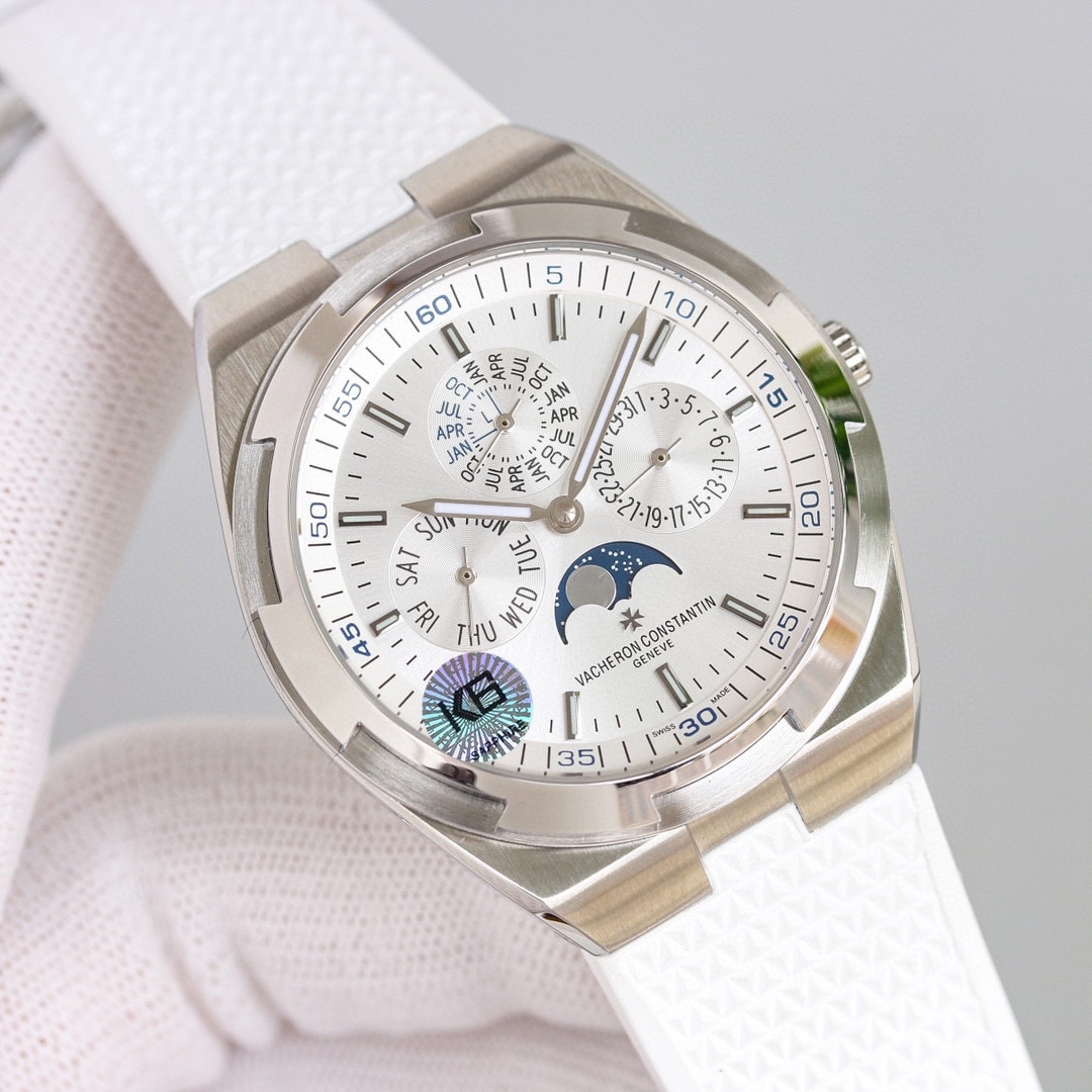 Fake Vacheron Constantin Replica Watches Overseas perpetual calendar ultra-thin 41.5 MM PINK GOLD 4300V/220R-B064(1:1 replica)