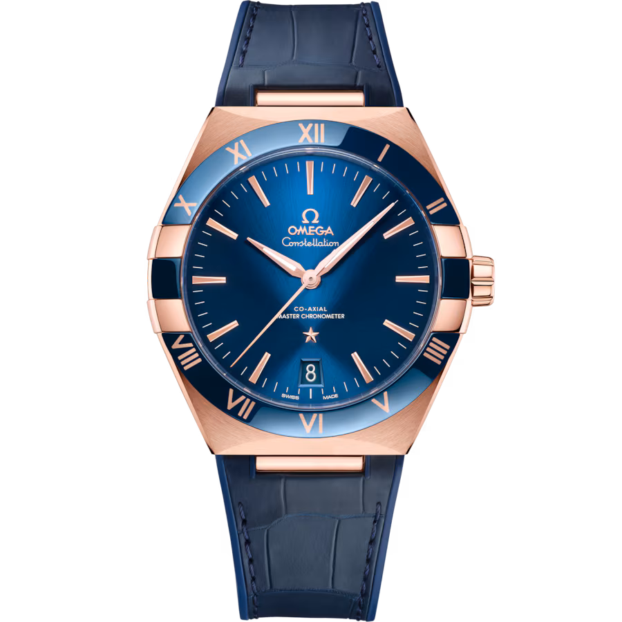 Constellation 41 mm, Sedna™ gold on leather strap(1:1 replica)