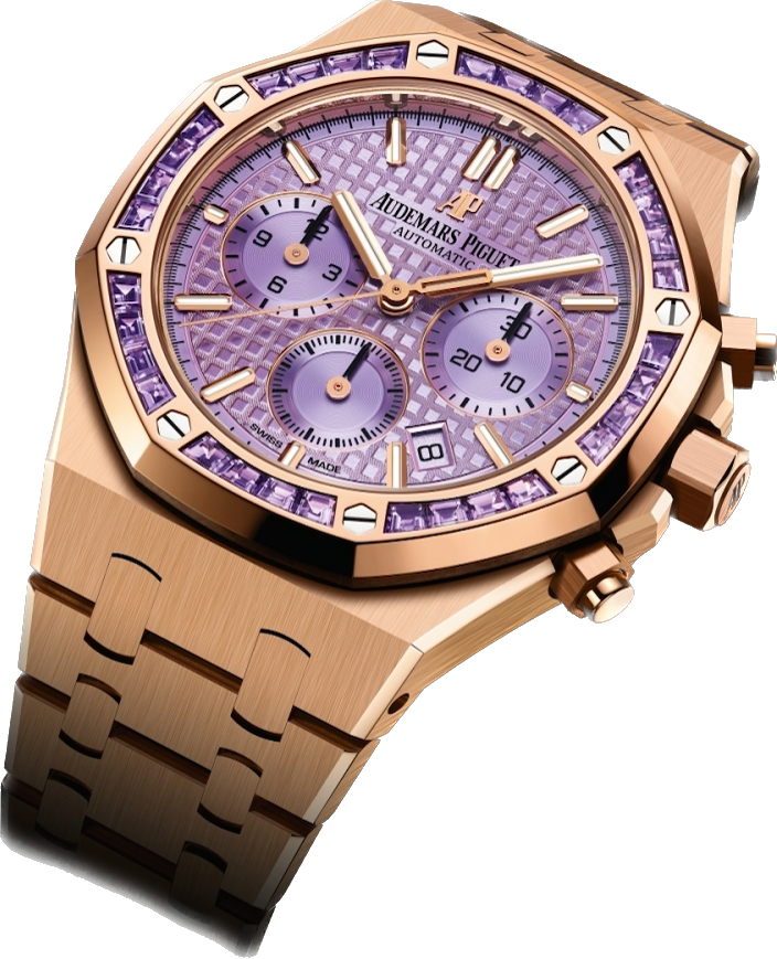 Audemars piguet Royal Oak Chronograph 38 Pink Gold / Amethysts / Purple 26319OR.AY.1256OR.01(1:1 replica)