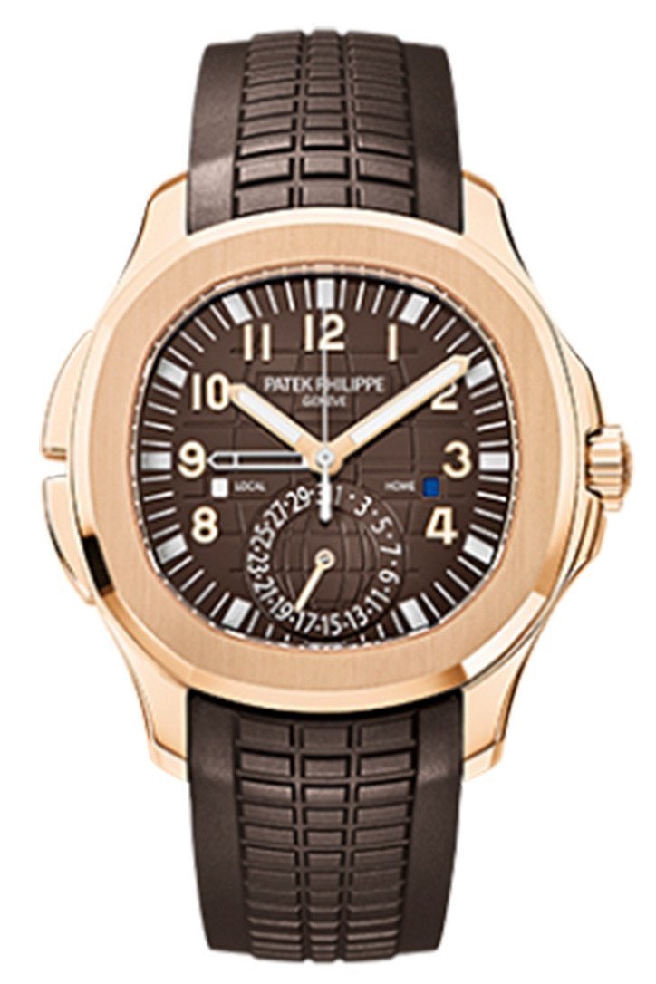 Patek Philippe Aquanaut Brown Embossed Arabic Dial Rose Gold Composite Men's Watch 5164R-001(1:1 replica)