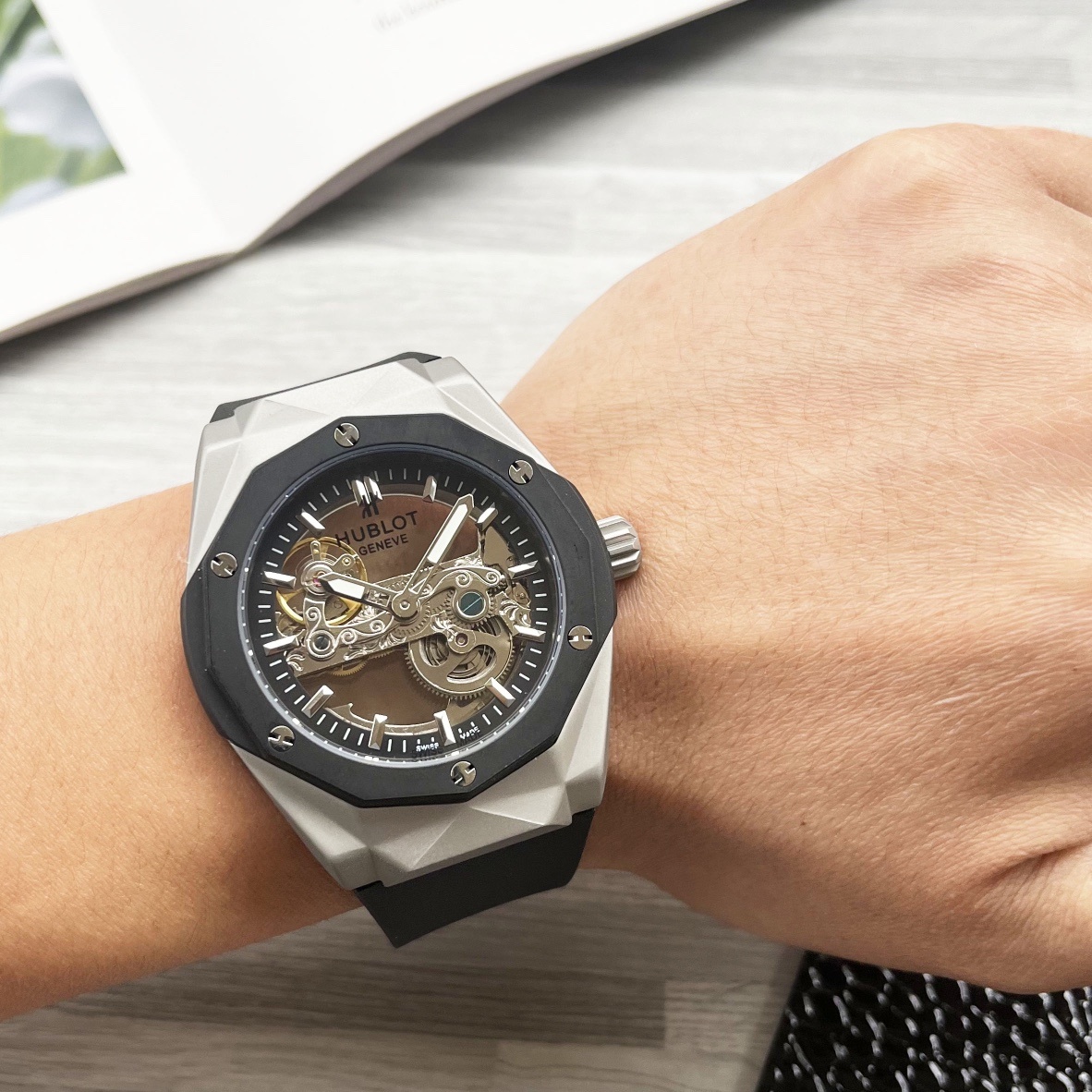 Hublot BIG BANG series, 46 mm Malaysian rubber strap(1:1 replica)