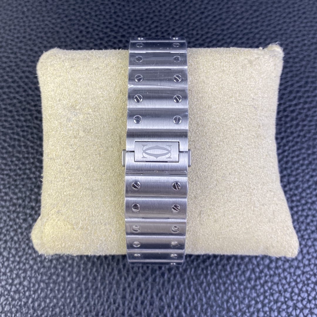 Fake Cartier Watch Santos de Cartier Large Stainless Steel Green Dial WSSA0062 BVF(1:1 replica)