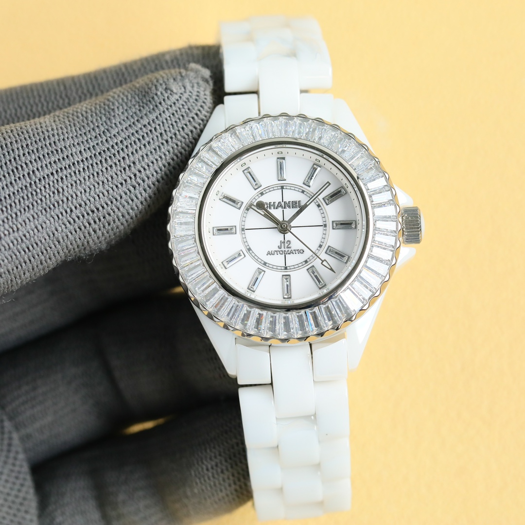 New Super Ceramic - Chanel J12 33mm watch! Goddess Welfare - White(1:1 replica)