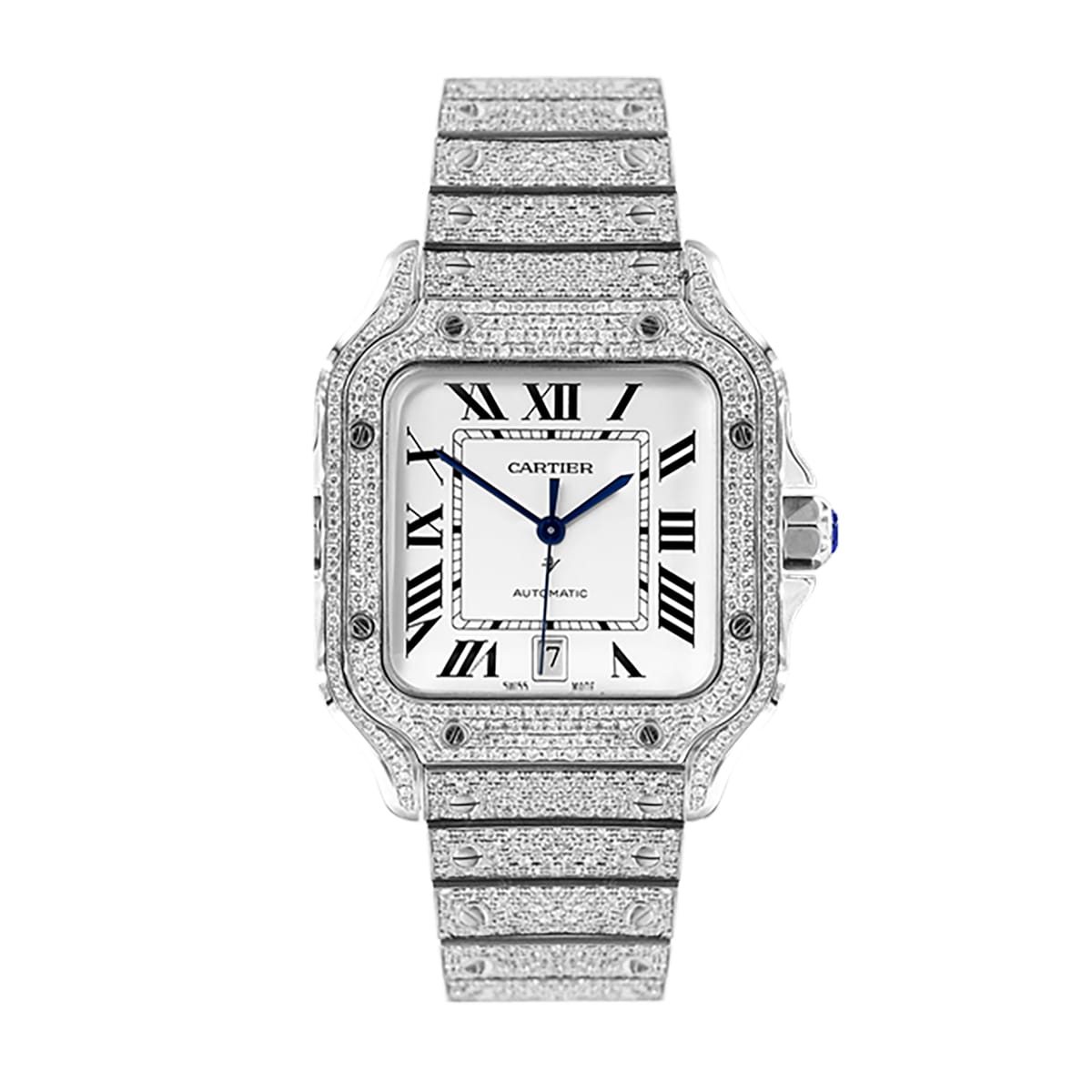 Fake Cartier Replica Watch Santos Limited Edition Black Custom(1:1 replica)