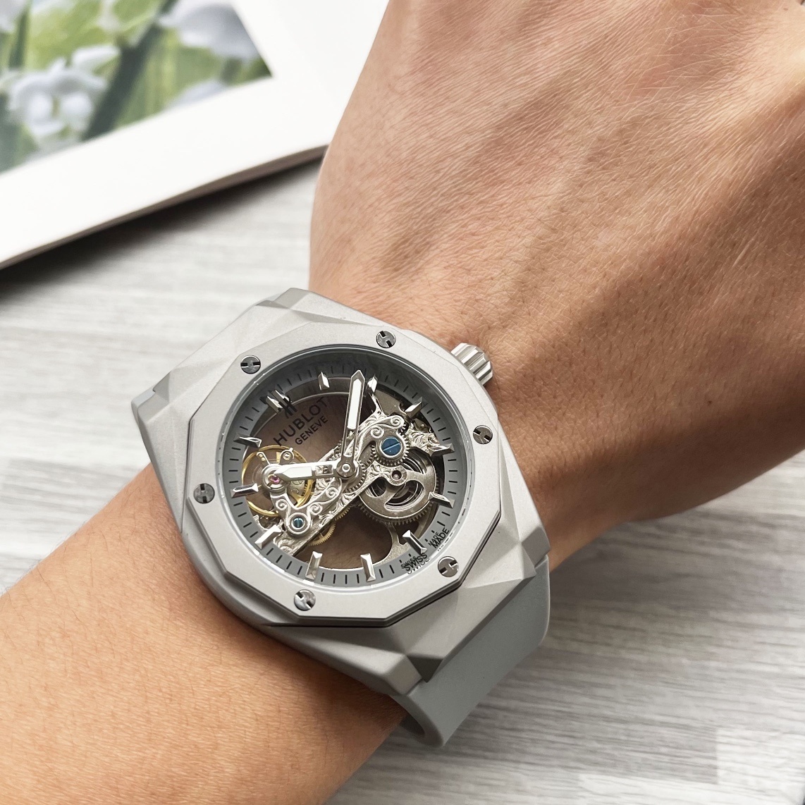 Hublot BIG BANG series, 46 mm Malaysian rubber strap(1:1 replica)