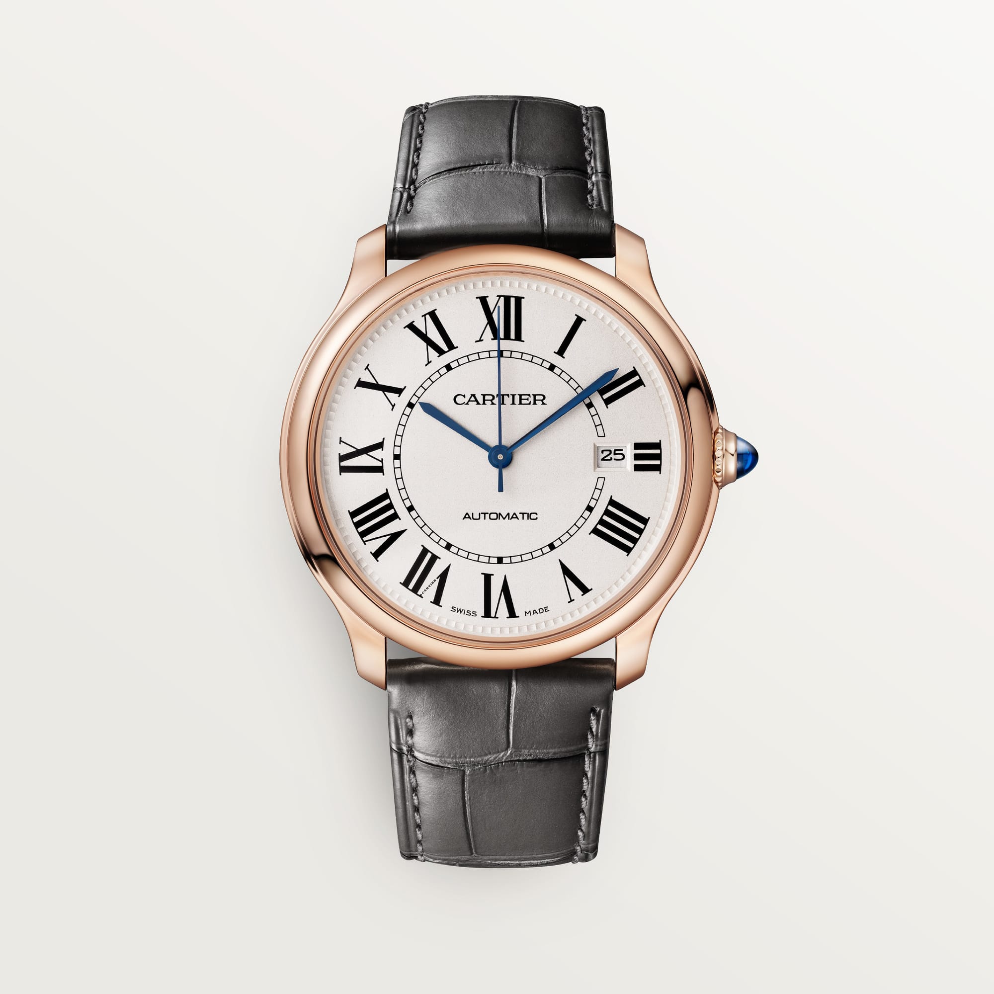 Ronde Louis fake cartier watch 40 mm Manufacture mechanical movement with automatic winding calibre(1:1 replica)