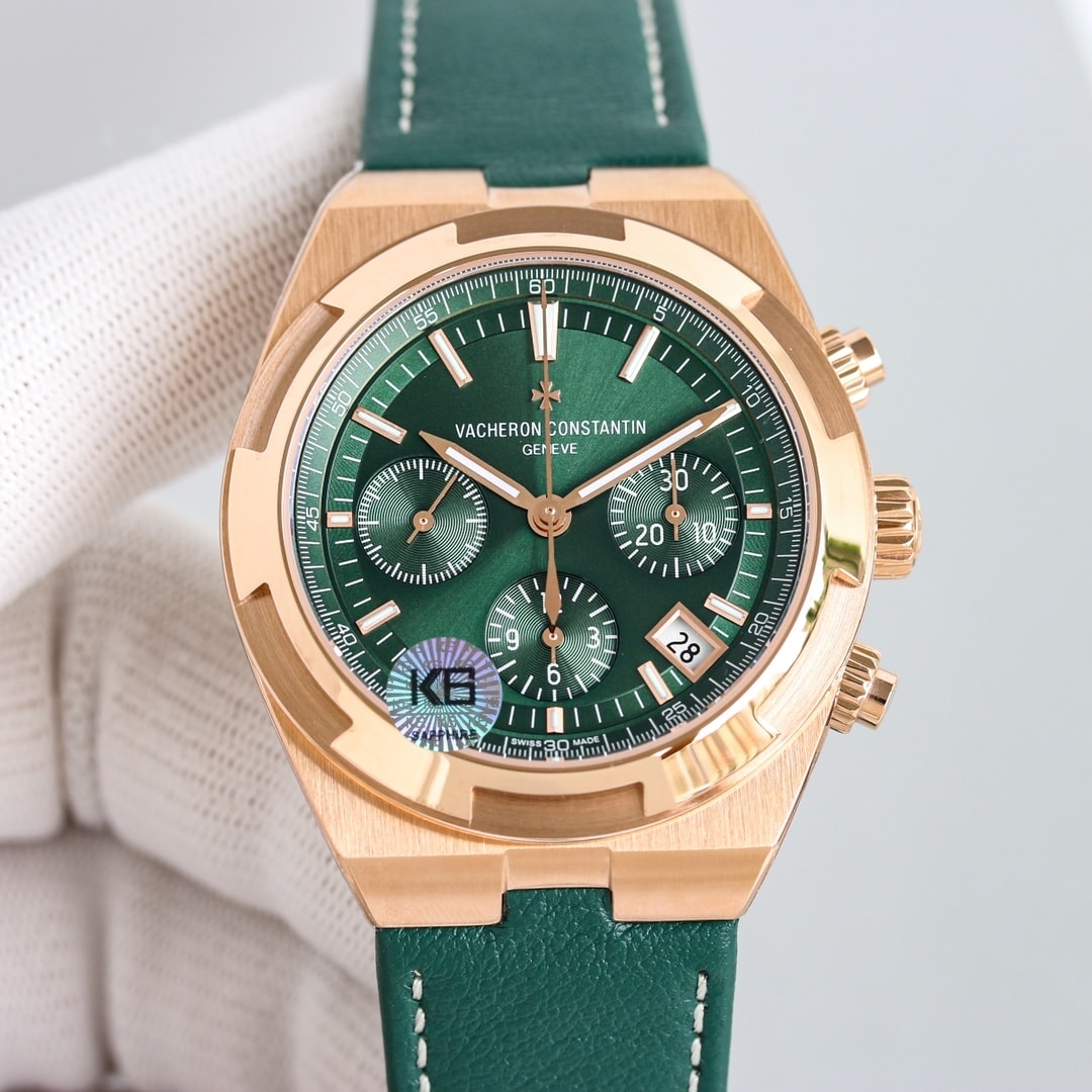 Fake Vacheron Constantin Replica Watch Overseas chronograph 42.5 MM PINK GOLD 5520V/210R-B966 TWF(1:1 replica)